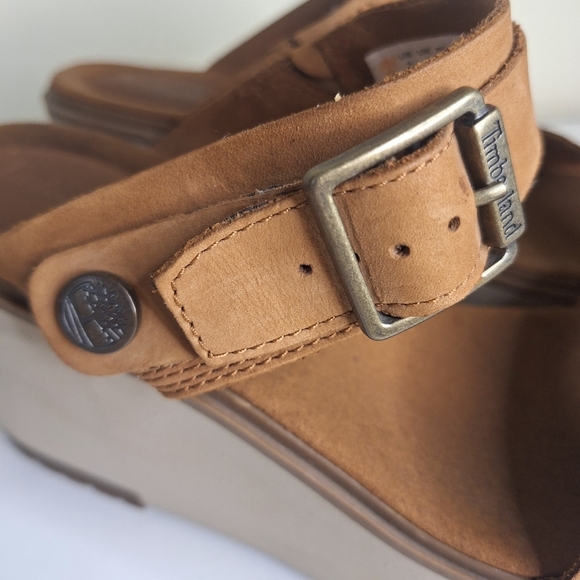 Timberland Koralyn 2 Band Wedge Rust Nubuck Sandals Size 9 - Picture 7 of 16